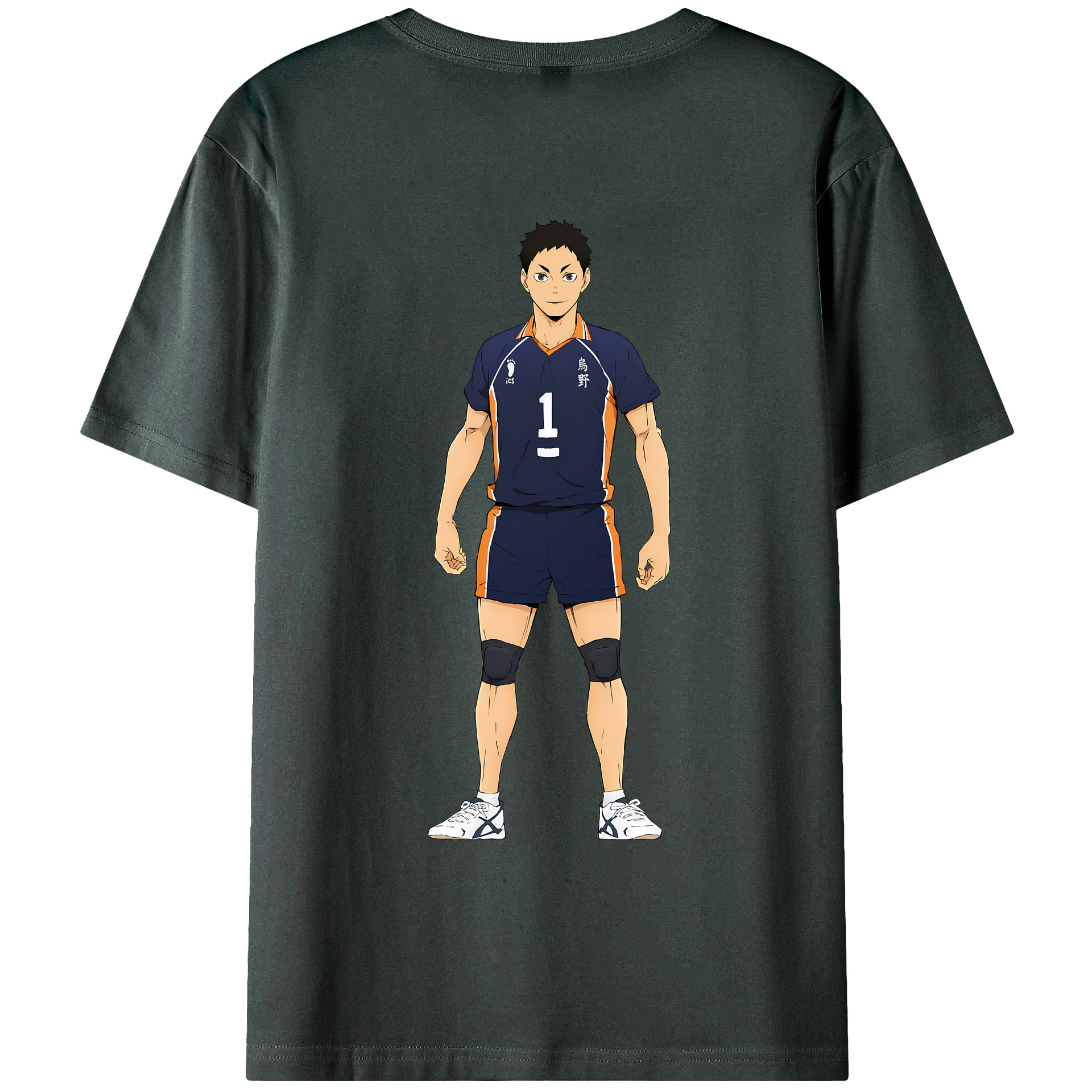（画像用） ハイキュー!! Haikyu!! 綿100％ メンズ半袖Tシャツ（バックプリント） 通気性